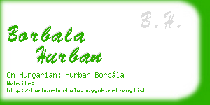 borbala hurban business card